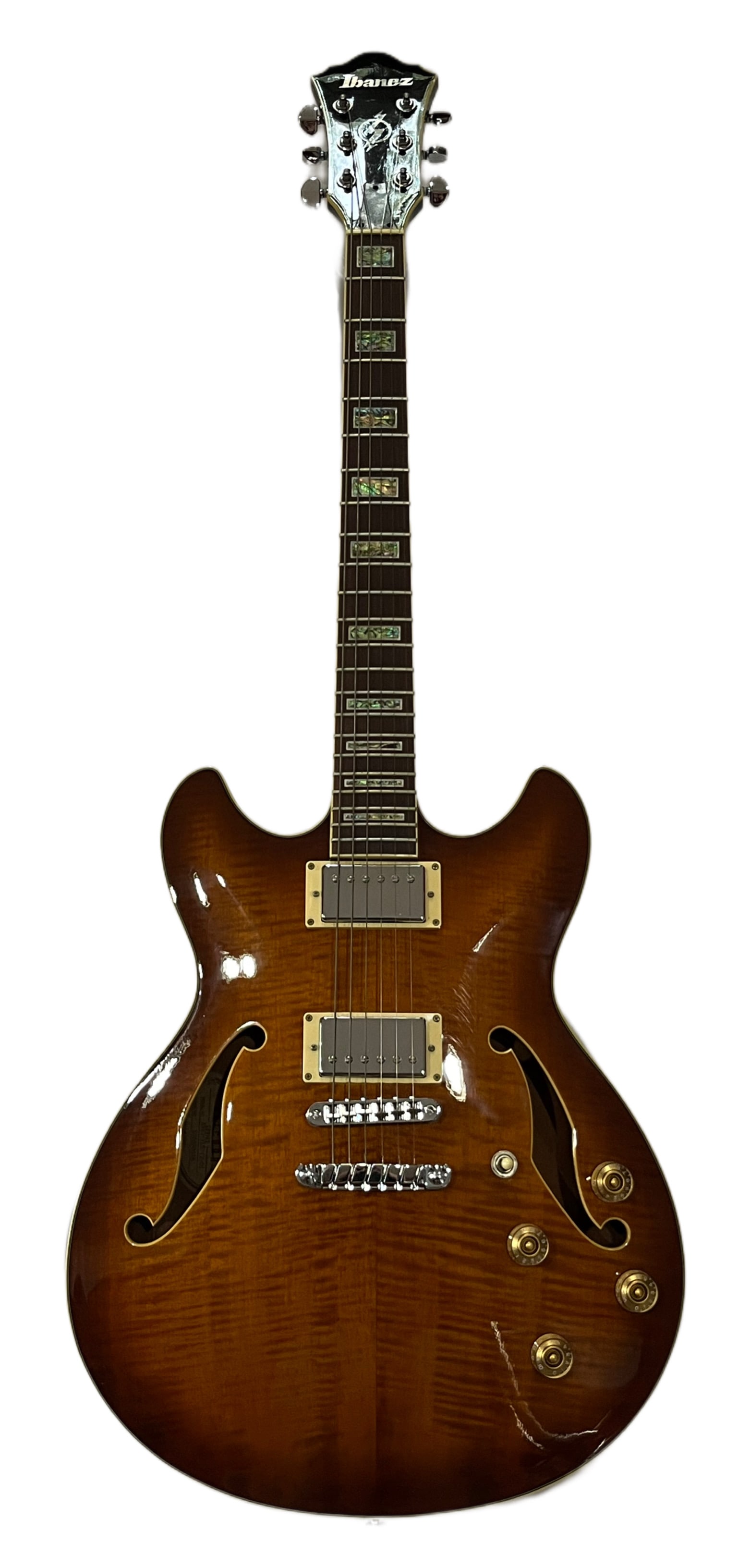 Ibanez Artcore AS83 Sunburst Electric Guitar MOP Fingerboard Inlays Double Cutaway Double F-Hole wit (1 of 13)