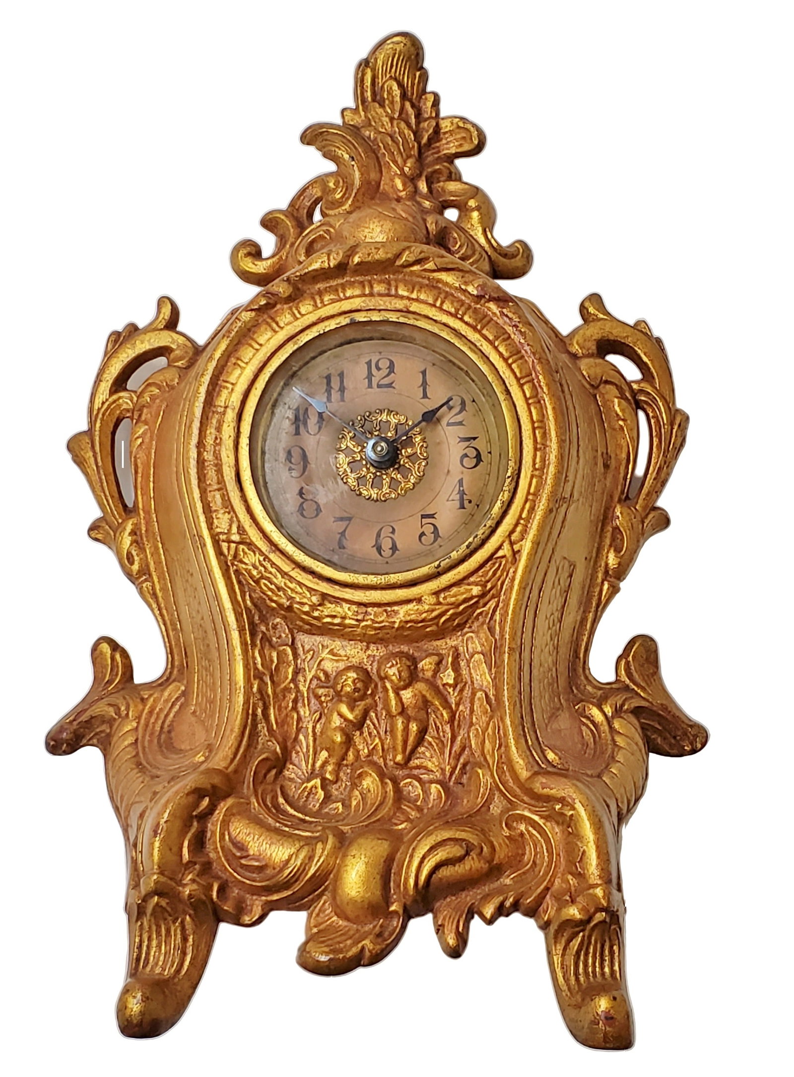 Continental Victorian Cherub Wall Hanging Ornate Clock to Fix (1 of 4)