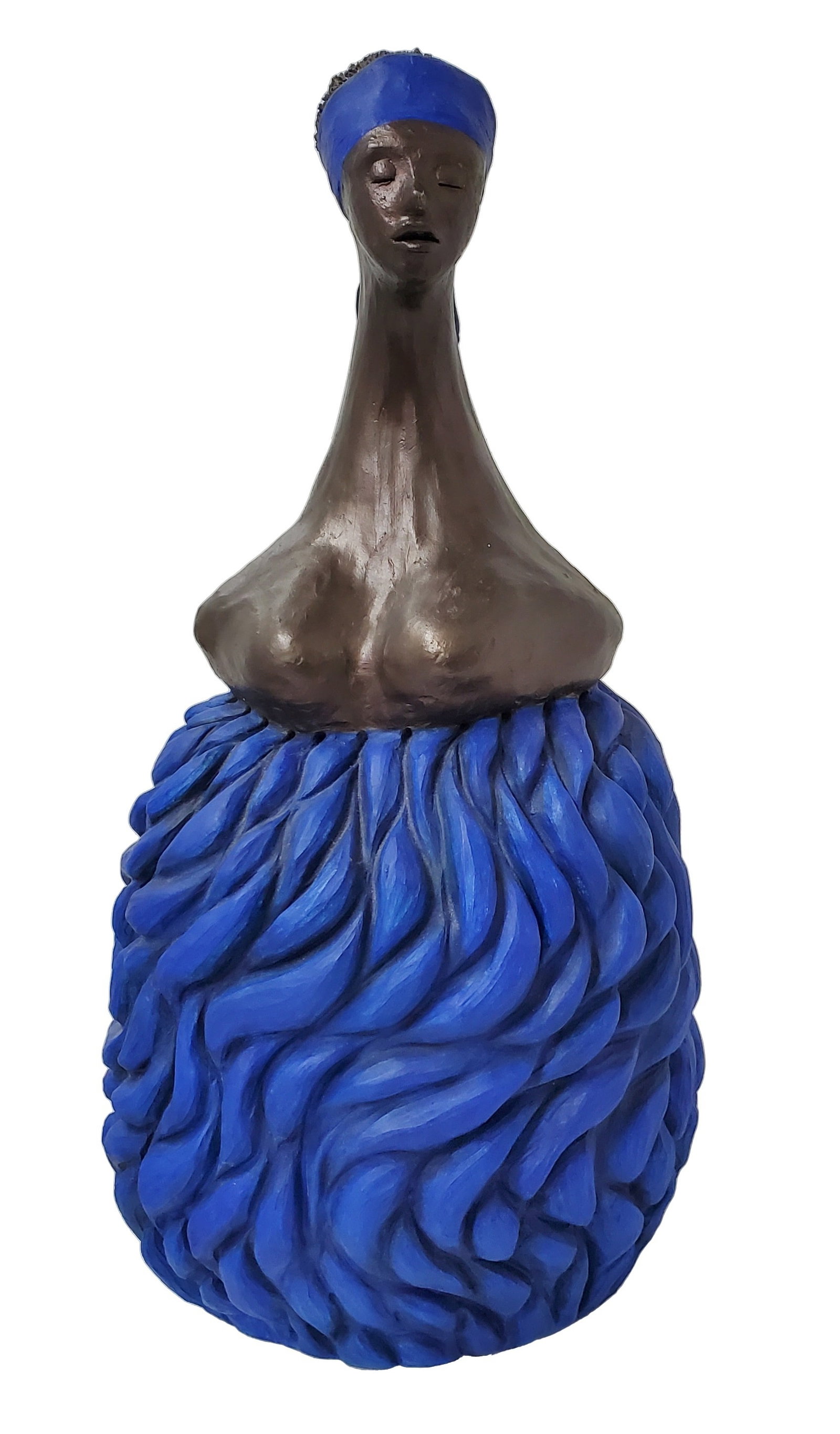 Linda Schaefer 18in Nigella African Caribbean Subject Painted Polychrome Art Pottery Sculpture Statu: Described By:Michelle CNX VX 1670 8414 Title: Linda Schaefer 18in Nigella African Caribbean Subject Painted Polychrome Art Pottery Sculpture Statue Description:Linda Schaefer 18in Nigella African or C