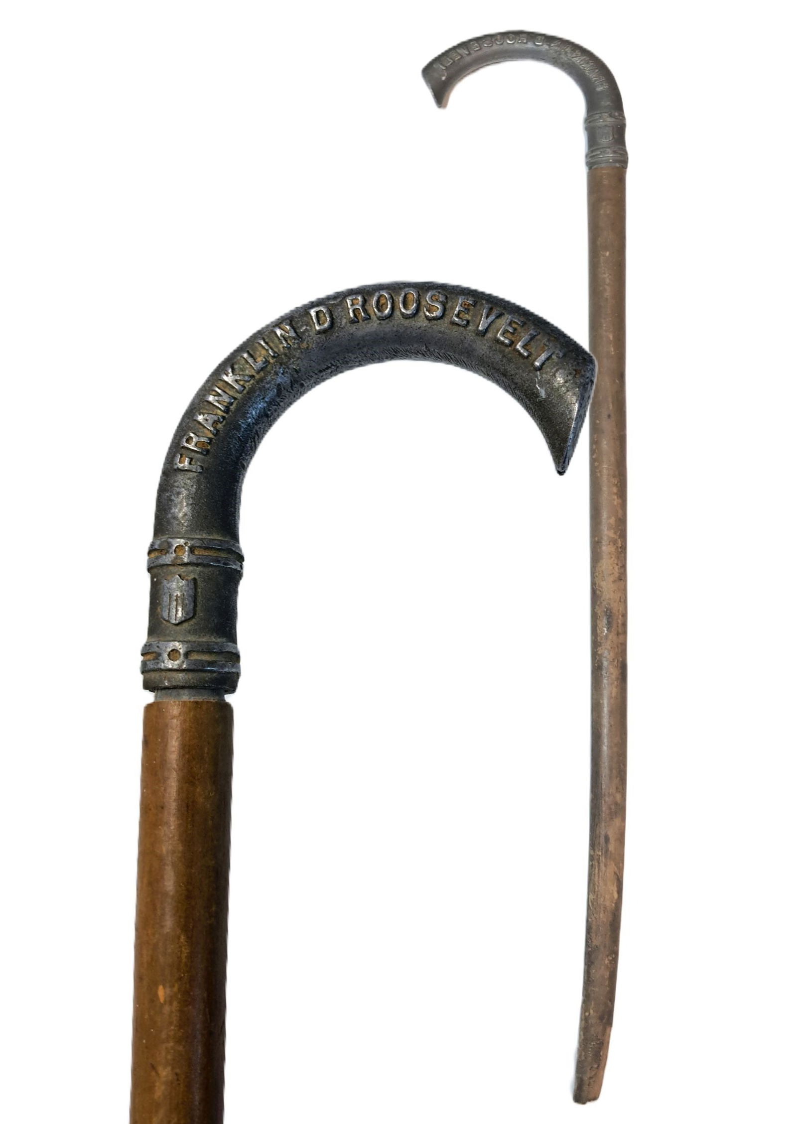 FDR Cane Roosevelt Campaign President Franklin Delano New Deal Depression WPA Era Aluminum Wood toF (1 of 6)