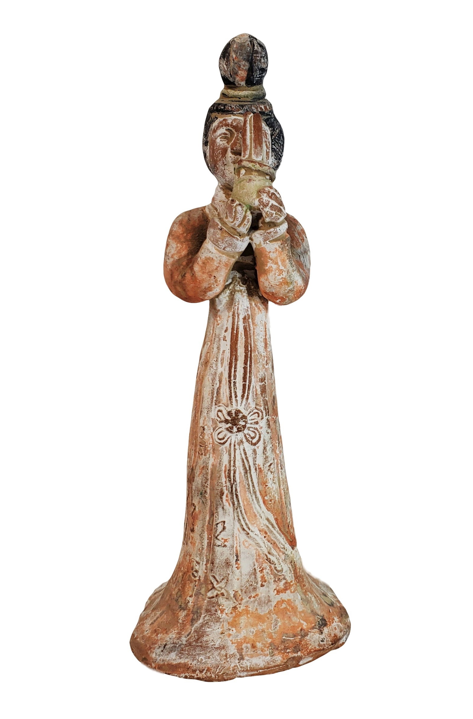 Ancient Han Etc Chinese Clay Pottery Terra Cotta Guanyin Figure Immortal Goddess Polychrome (1 of 6)