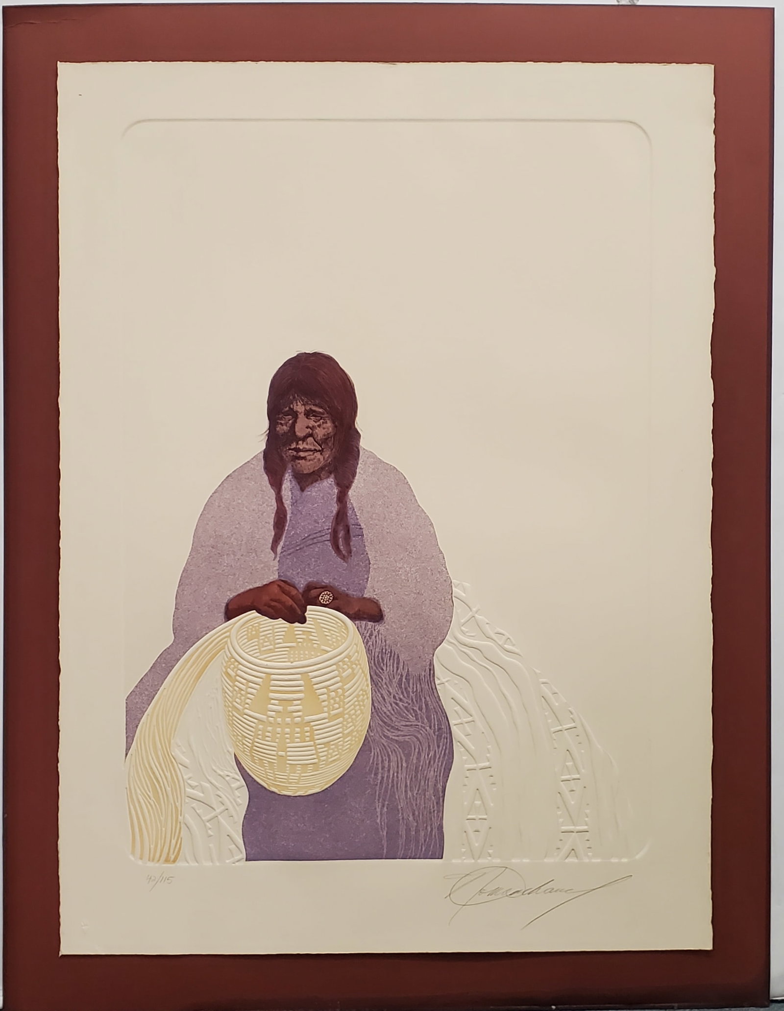 Norma Andraud Signed Embossed Lithograph Weavers Song Native American Limited Edition: Described By:Michelle 2024X Title:Norma Andraud Signed Embossed Lithograph Weavers Song Native American Limited Edition Description: Norma Andraud Signed Embossed Lithograph Weavers Song Native Americ