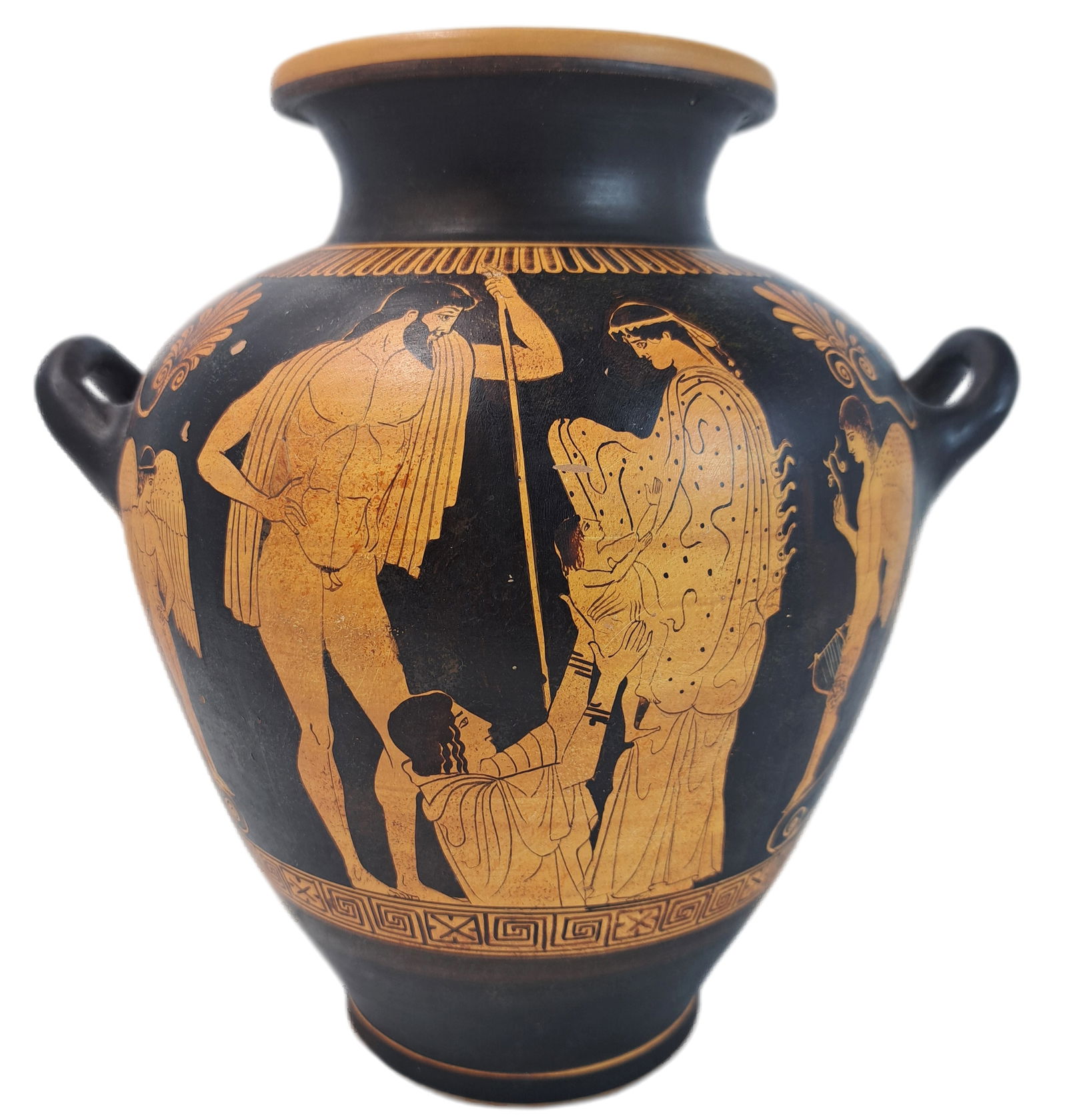 Angelo Tsakirakis Red Figure Stamnos Birth of Erichthonios Terracotta Delfi Vase Museum Replica (1 of 8)