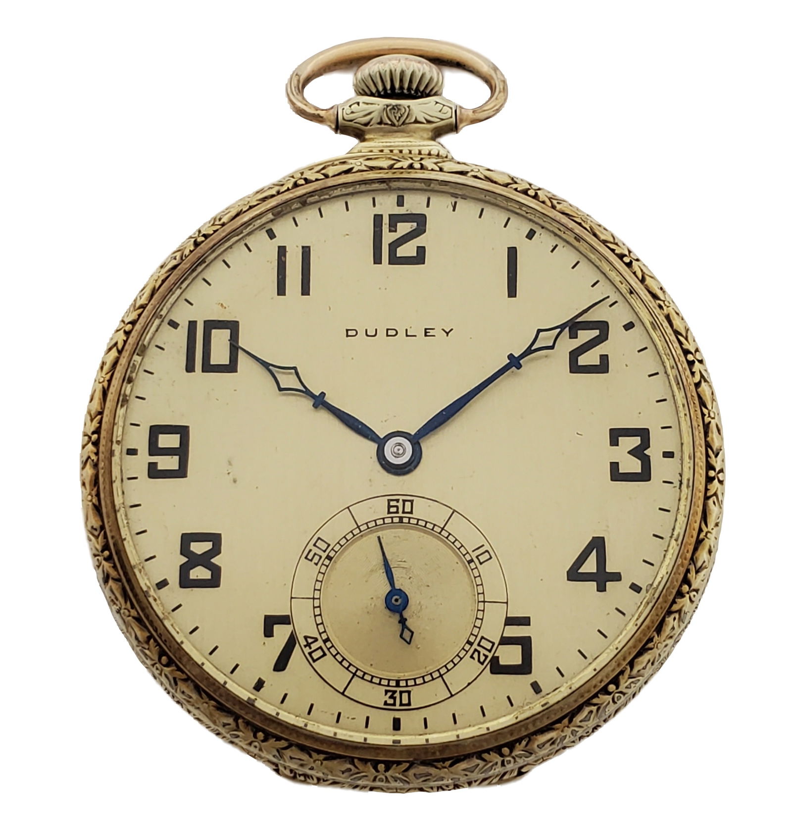 Masonic Dudley Antique Mens 14k Gold Filled Running Pocket Watch (1 of 5)