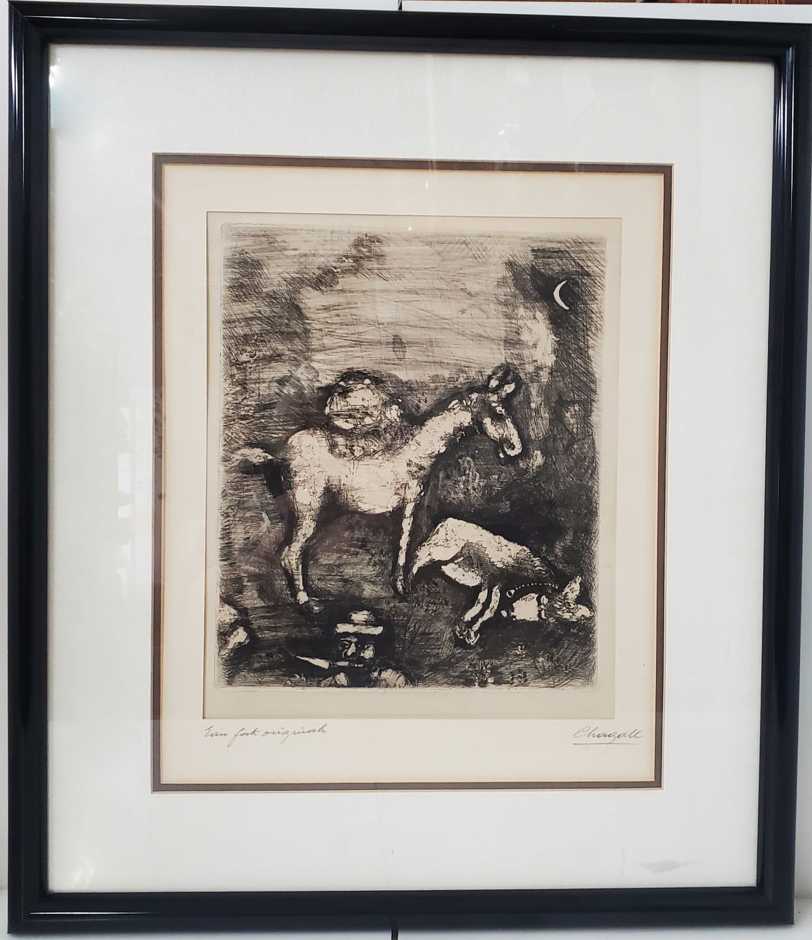 Marc Chagall Two Mules Fables of La Fontaine Etching (1 of 6)