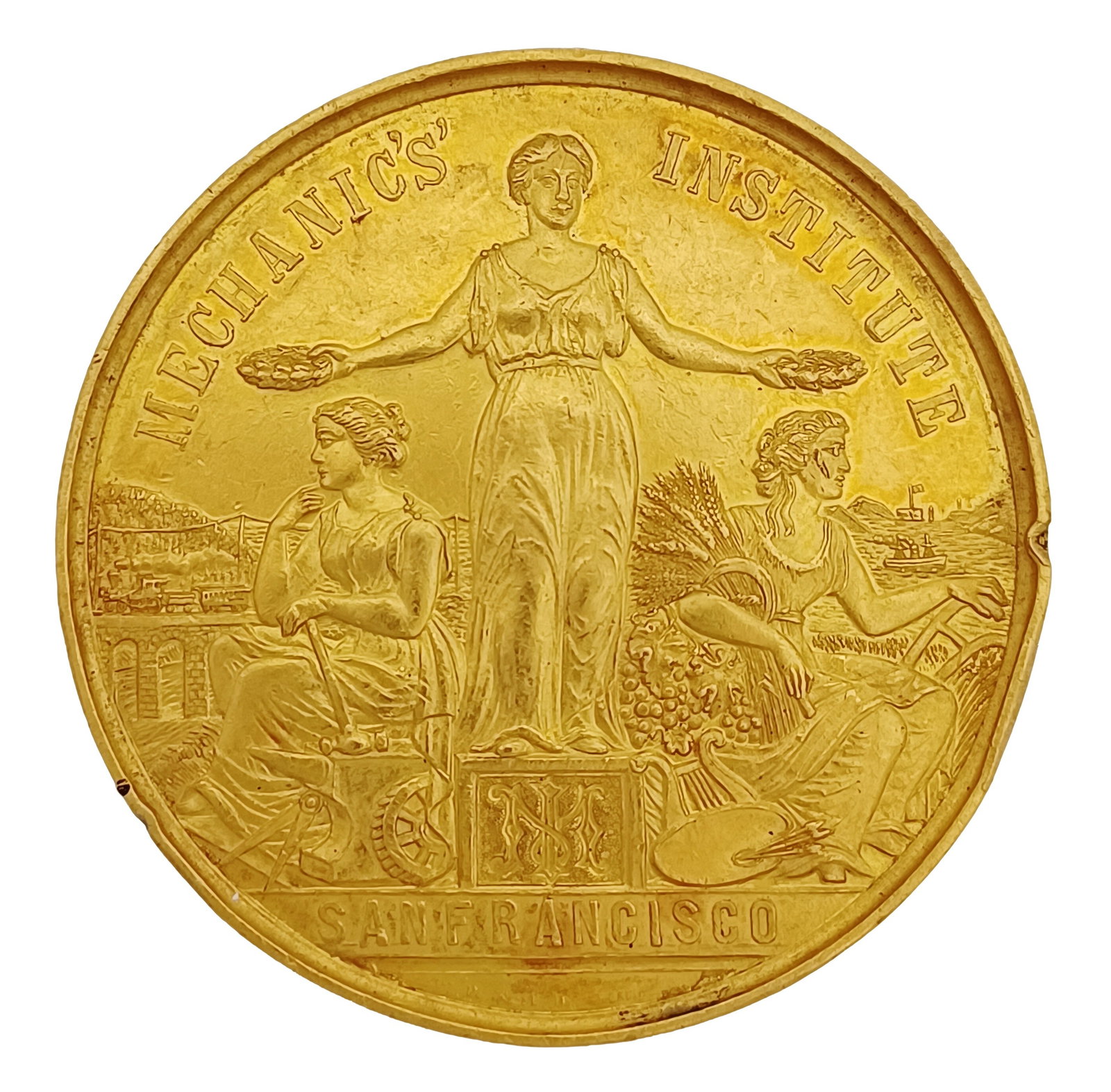 Very Rare 1885 California Wine Baron 24k .999 Pure Fine Gold Medal US Coin Piece 62g: Described By:Dillon CNX 0029 0050 Title:Very Rare 1885 California Wine Baron High Karat Fine Gold Medal US Coin Piece 62g Description:From the industrial exposition of 1885, this incredibly rare gold 