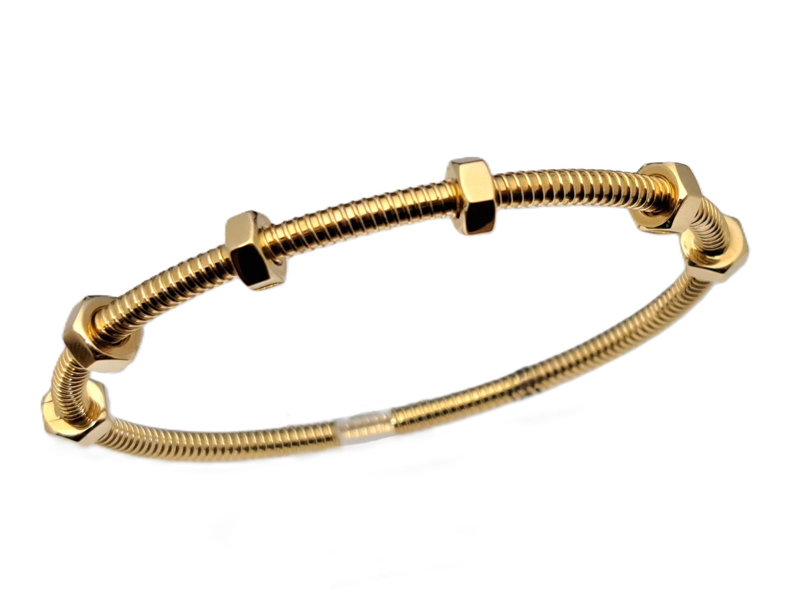 Cartier Ecrou De Cartier 18k Gold Bolt Ladies Bracelet w Signed Pouch (1 of 9)