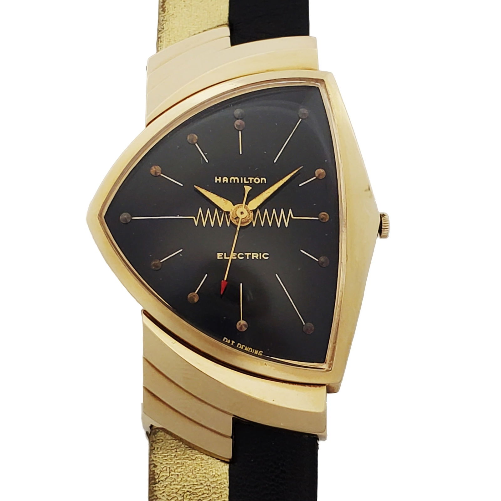 Hamilton Ventura Arbib 14k Gold Electric Asymmetrical Mens Vintage Wrist Watch Box (1 of 8)