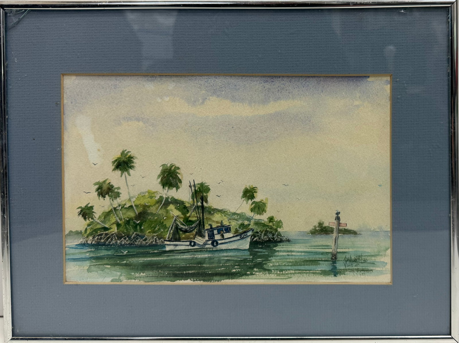 Jack Roland “Murf the Surf” Murphy Original Signed Watercolor Painting 1980 Mangrove Island (1 of 6)
