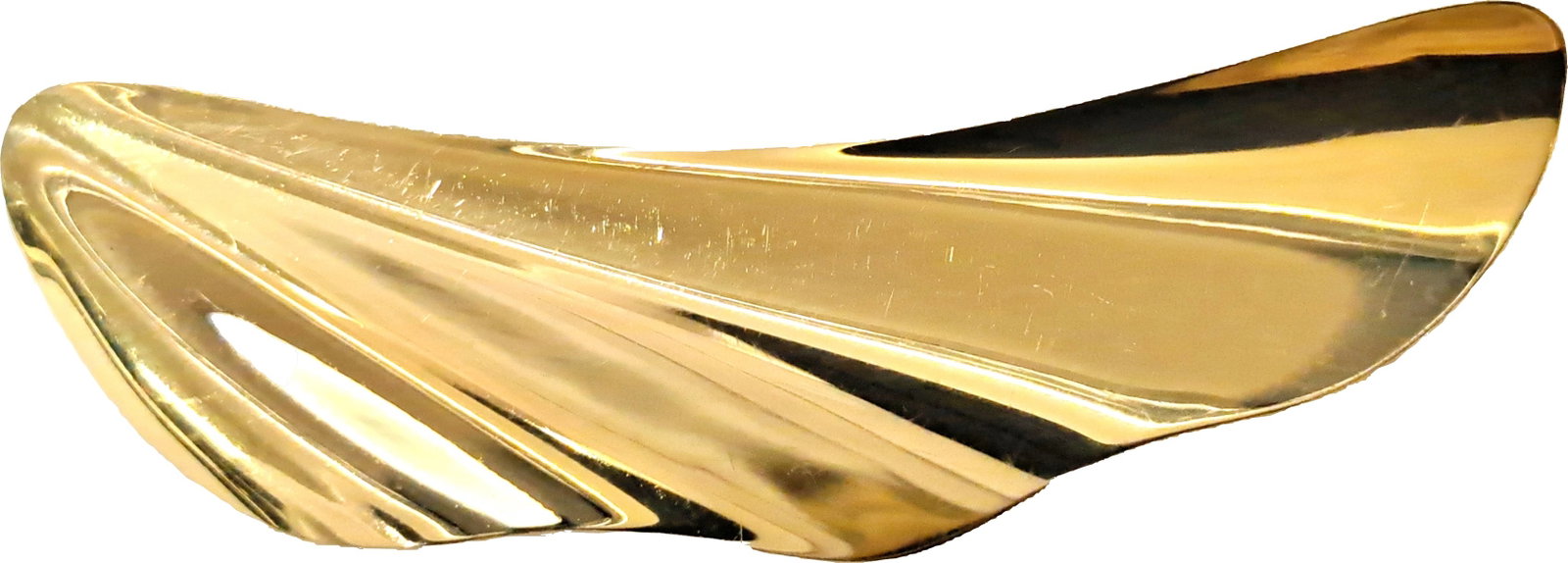 Tiffany & Co. Elsa Peretti High Tide 18K Yellow Gold Pendant: Described & Photographed By: Rachel HFA NRRD 58803 Title: Tiffany & Co. Elsa Peretti High Tide 18K Yellow Gold Pendant Description:This pendant shape was inspired by the ebb and flow of tides. Tiffany