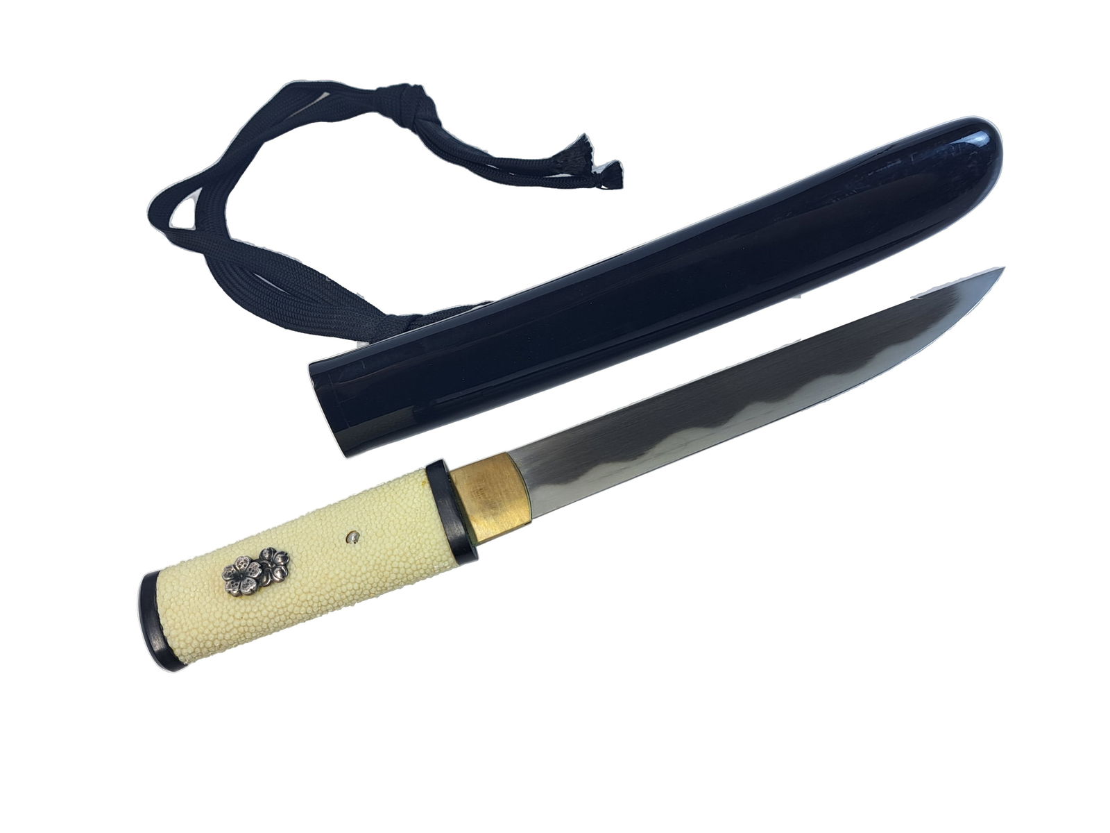 Late 20th Century 14.1 Inch Samurai Sword Japanese Tanto 11.5 Inch Blade W/ Scabbard (1 of 7)