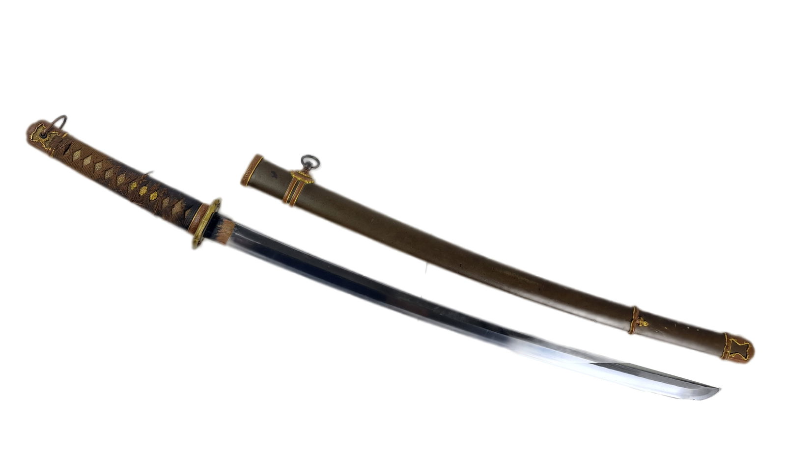 Antique 36.5 Inch Samurai Sword Japanese Katana Signed 27.2 In Blade Mantetsu Railroad Koaishin (1 of 11)