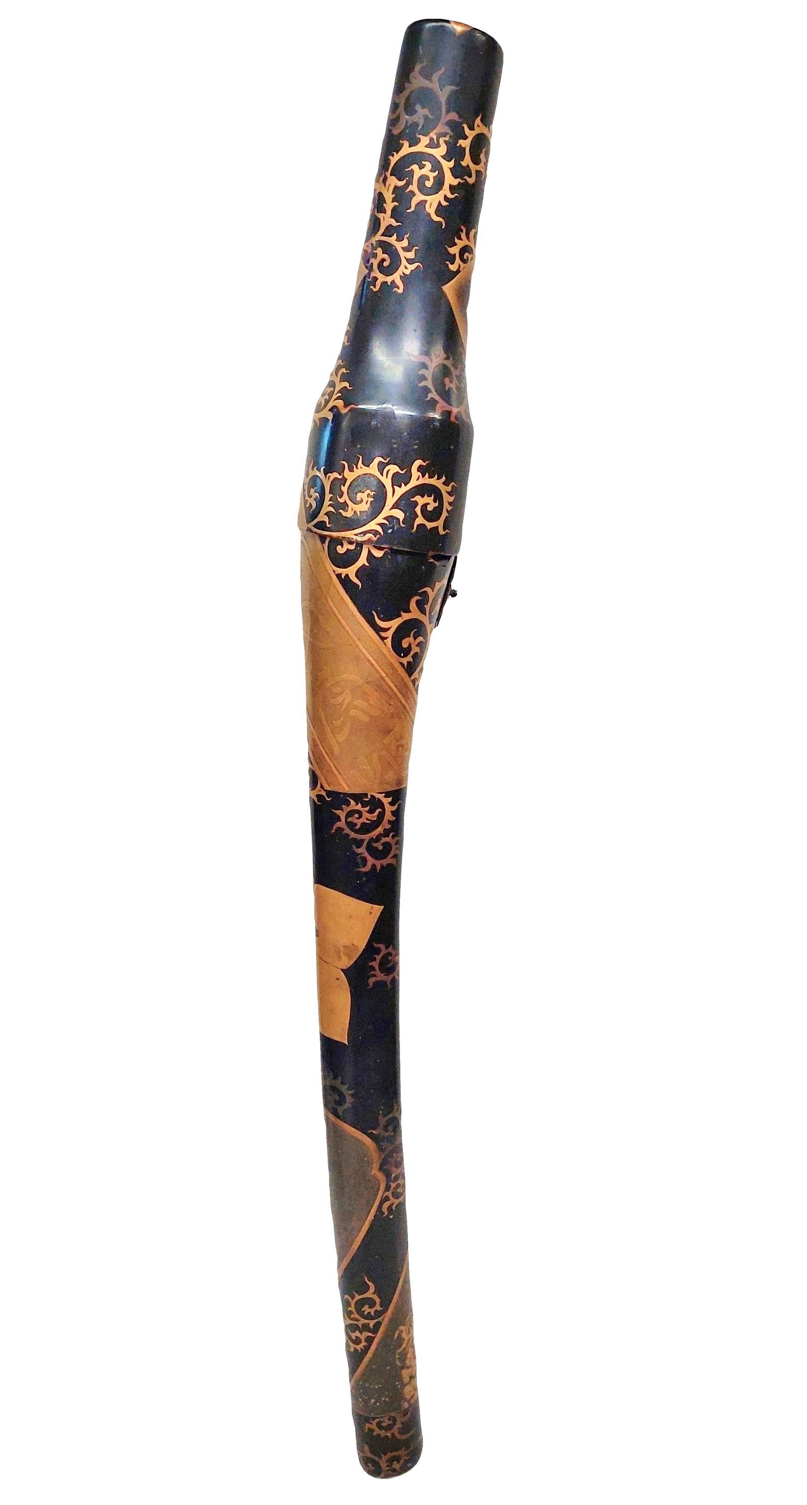 Ancient Fine Japanese Katana Tsutsu Lacquer Daimyo Embellished Sword Case (1 of 15)