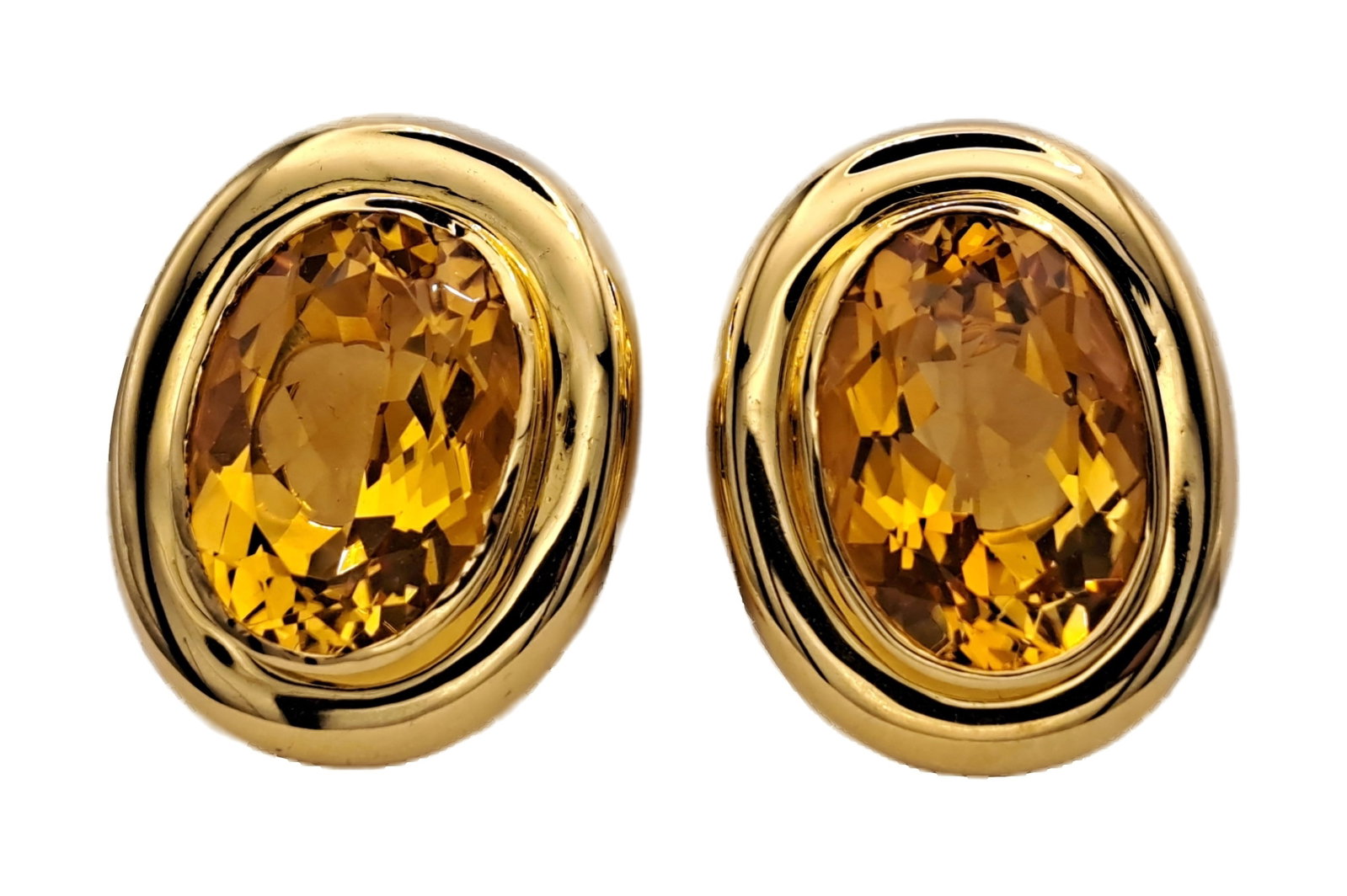Tiffany & Co Paloma Picasso 18K Gold Large Size Citrine 20.75ctw Omega Back Earrings: Described & Photographed By: Dillon 58953 NFMED Title: Tiffany & Co Paloma Picasso 18K Gold Large Size Citrine 20.75ctw Omega Back Earrings Description:Tiffany & Co Paloma Picasso 18K Gold Large Size 