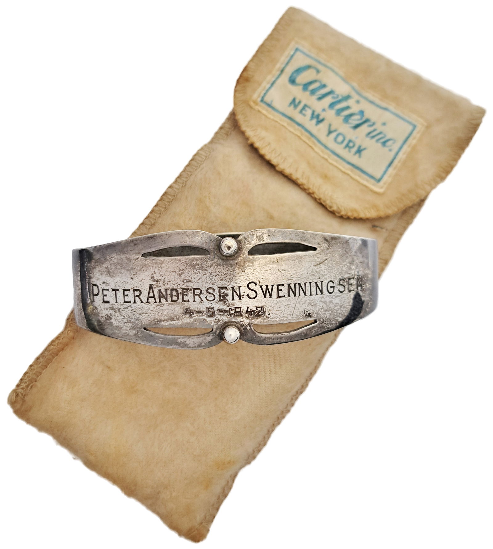 Mid Century Cartier 925 Sterling Silver Arts Crafts Napkin Ring Son Of John Anderson Swenningson (1 of 7)