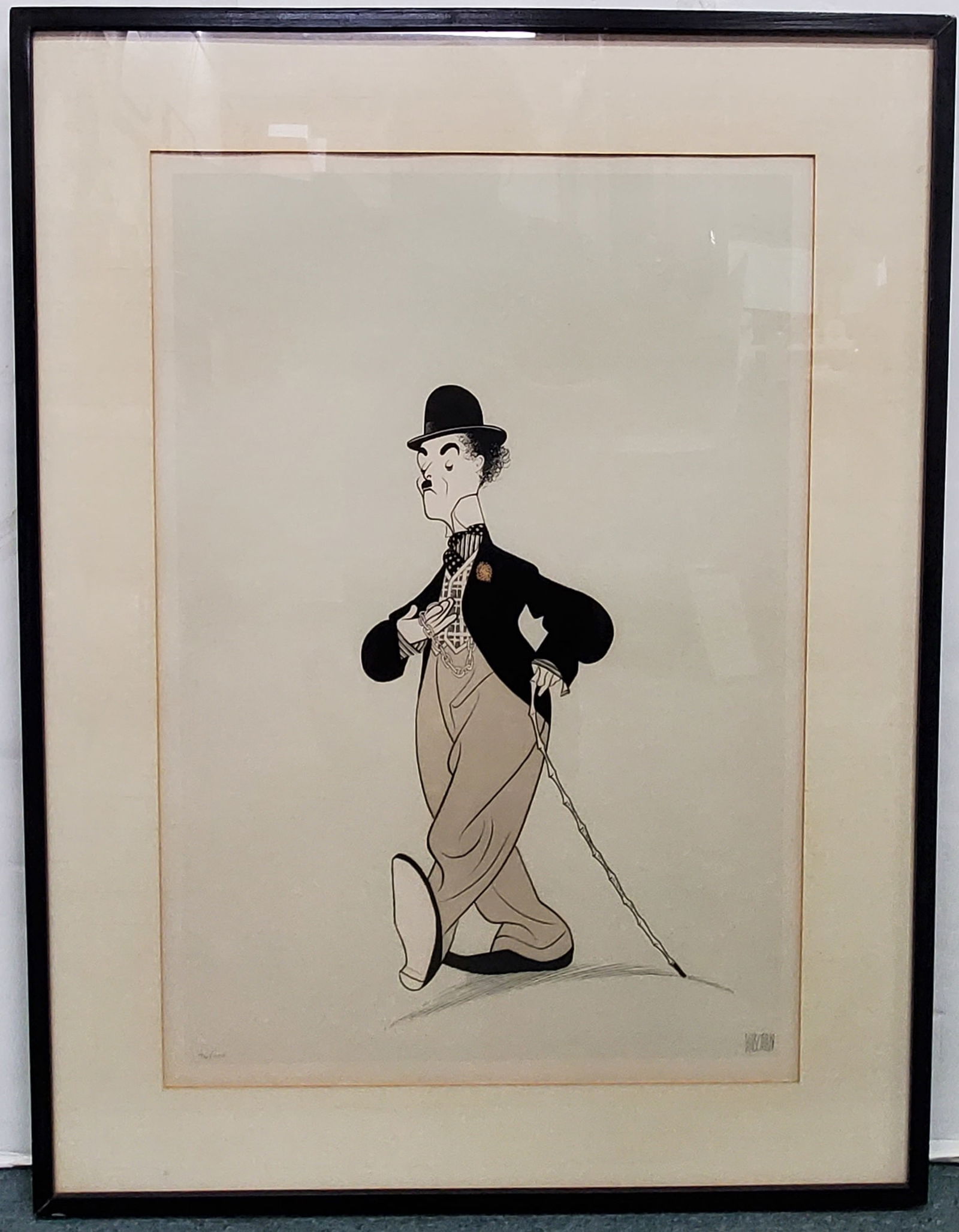 Al Hirschfeld Pencil Signed Charlie Chaplin Original Lithograph Limited Edition (1 of 7)