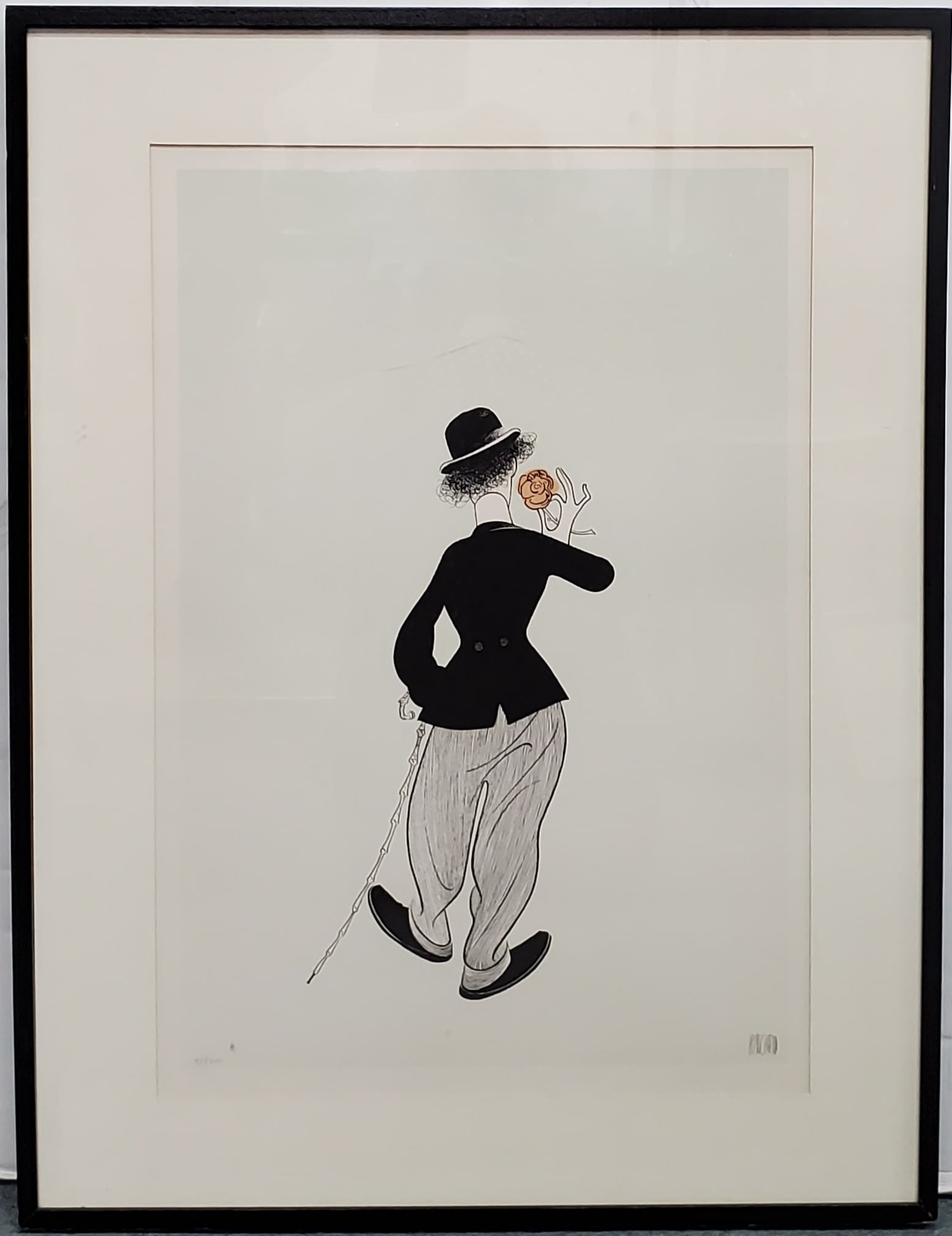 Pencil Signed Al Hirschfeld Charlie Chaplin II Original Lithograph Limited Edition (1 of 7)
