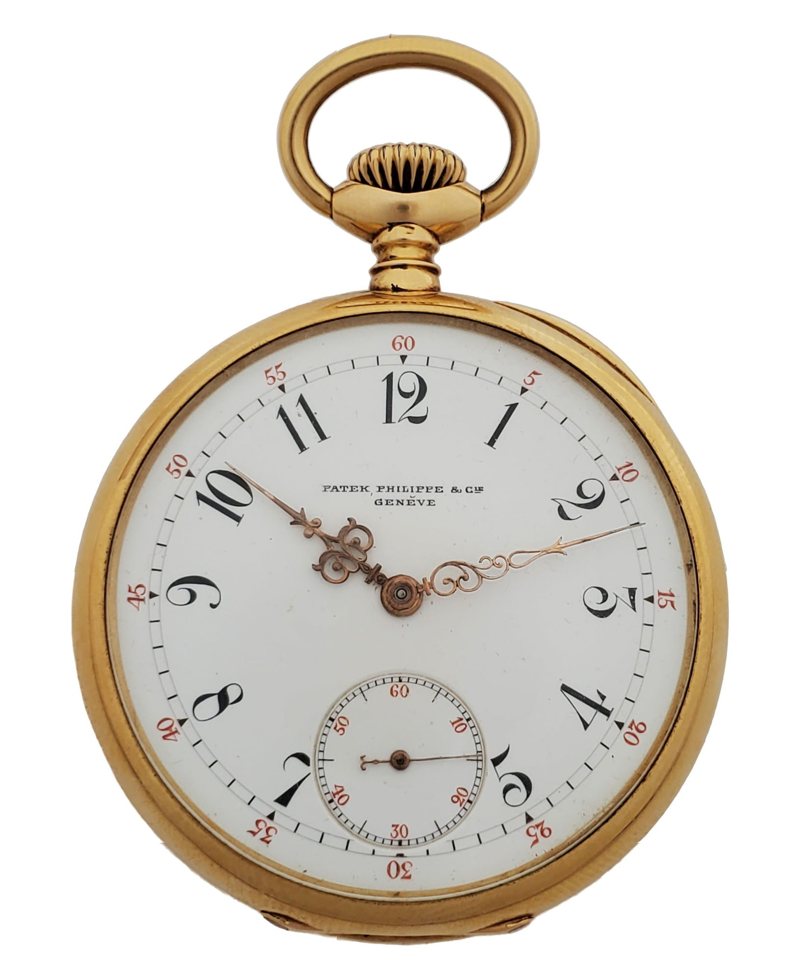 Patek Philippe 18k Gold Enamel Dial Large Size Antique Mens Pocket Watch Box Papers (1 of 7)