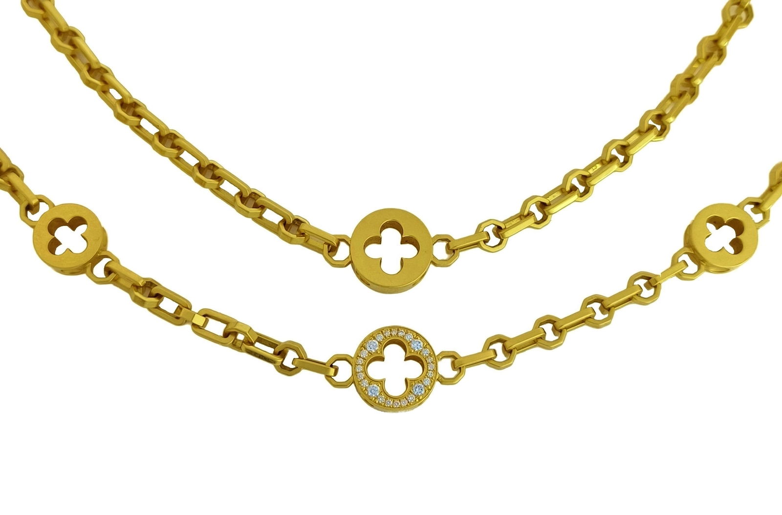 Louis Vuitton Empreinte Transformable Sautoir 18K Gold 1.40ctw Fine Diamond Necklace Bracelet (1 of 11)
