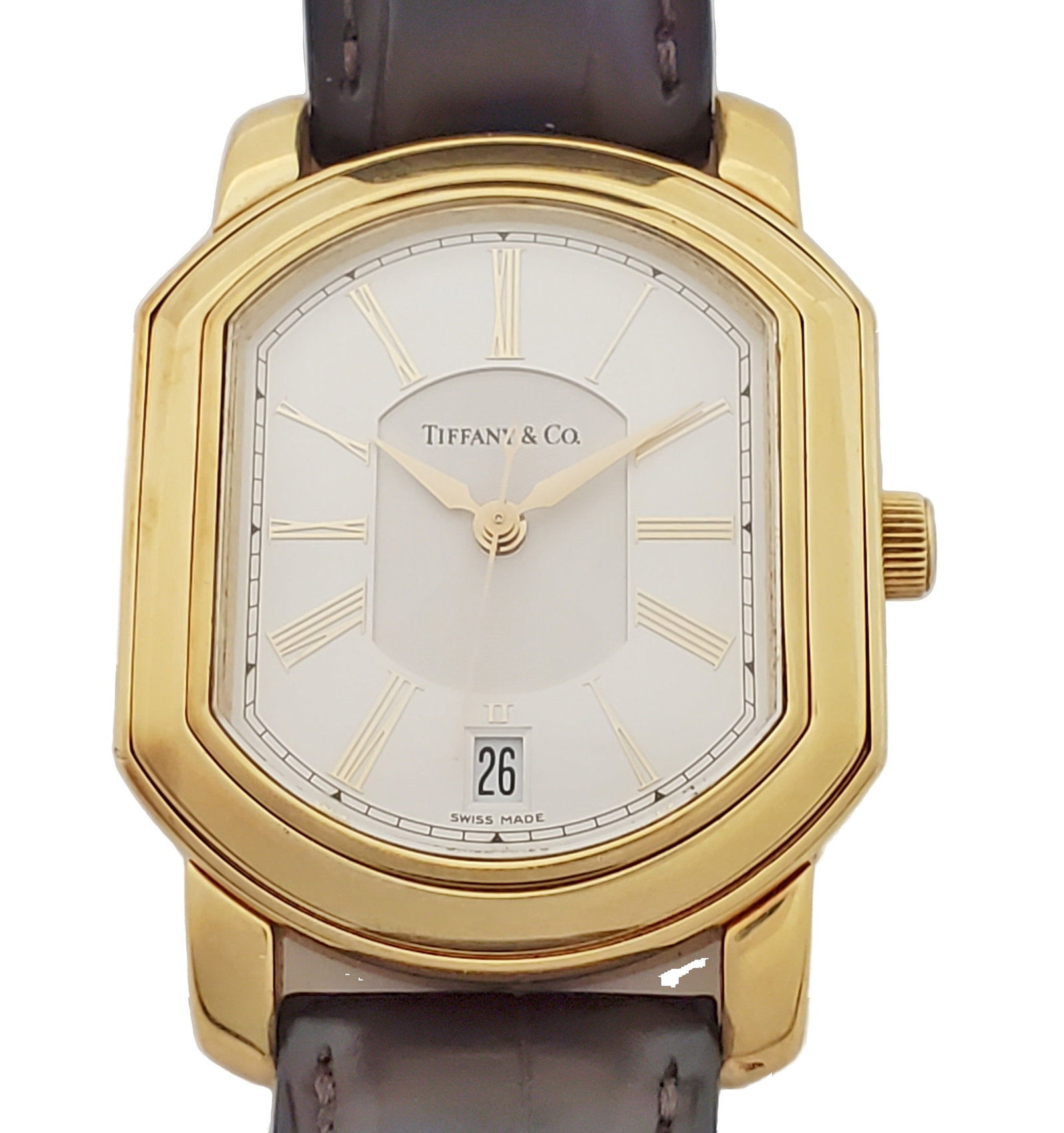 Jumbo 18k Gold Tiffany & Co Mark Coupe Automatic Wrist Watch Orig Bracelet 18k Buckle Box (1 of 7)