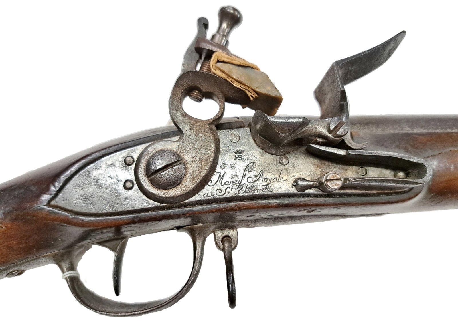 Antique Charleville 1763 Model Saint Etienne .69 Caliber French Flintlock Musket Rifle Muzzleloader: Described By:Dillon CNX 0092 0191 Title:Antique Charleville 1763 Model Royale Saint Etienne .69 Caliber French Flintlock Musket Rifle Muzzleloader Description: Antique Charleville 1763 Model Royale Sa