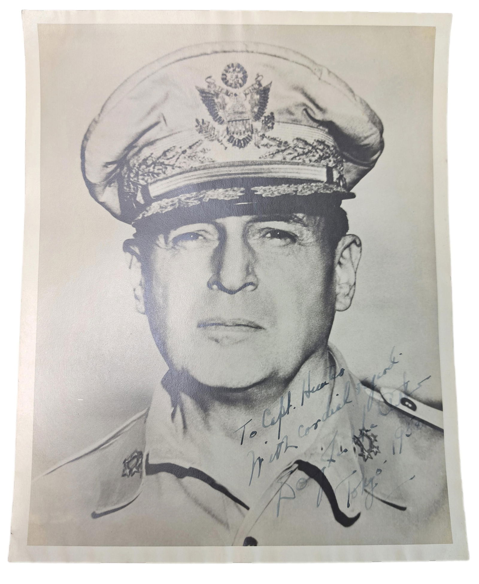 Personally Autographed Picture Of US General MacArthur 1950 American Militaria Army Portrait WWII (1 of 5)