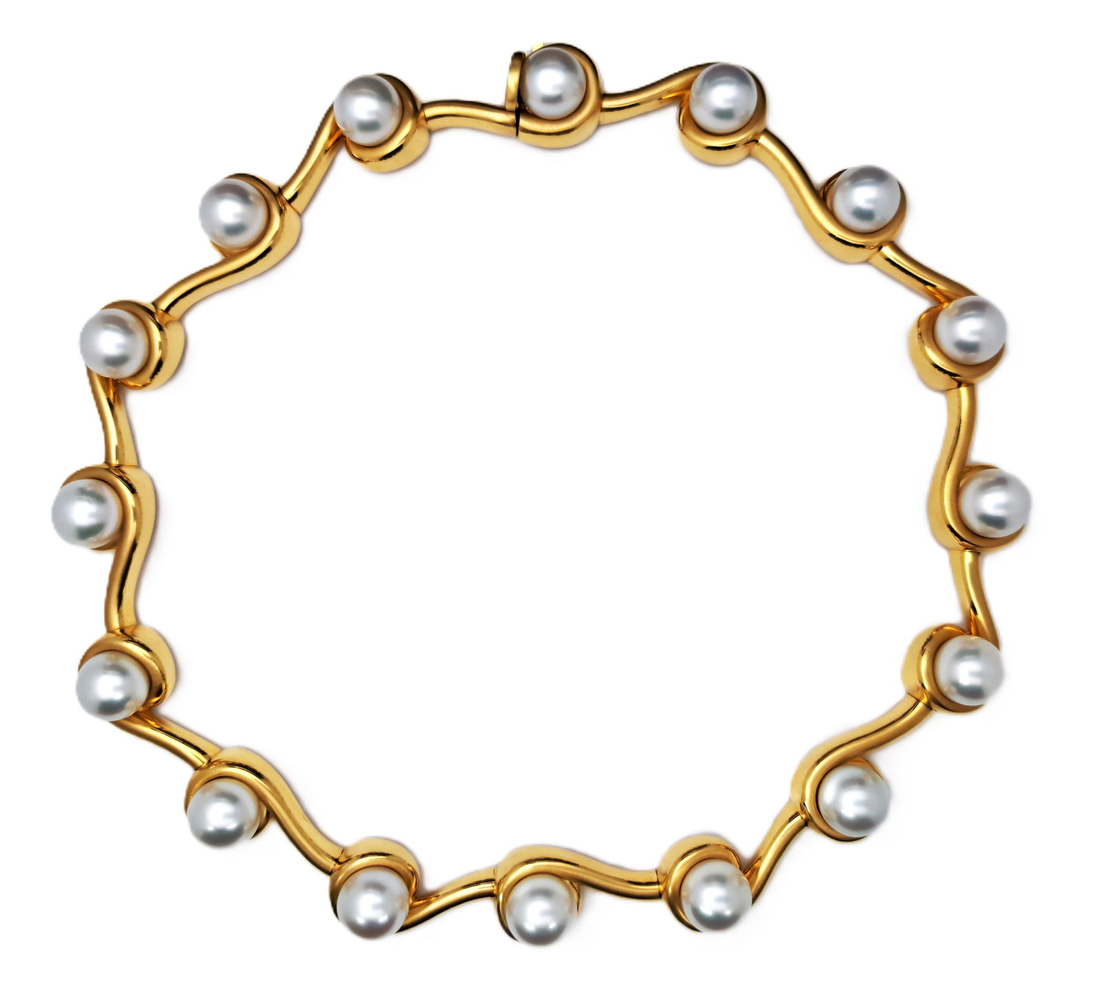 Angela Cummings Tiffany Designer 18k Gold 12mm Quality South Sea Pearl Necklace (1 of 7)