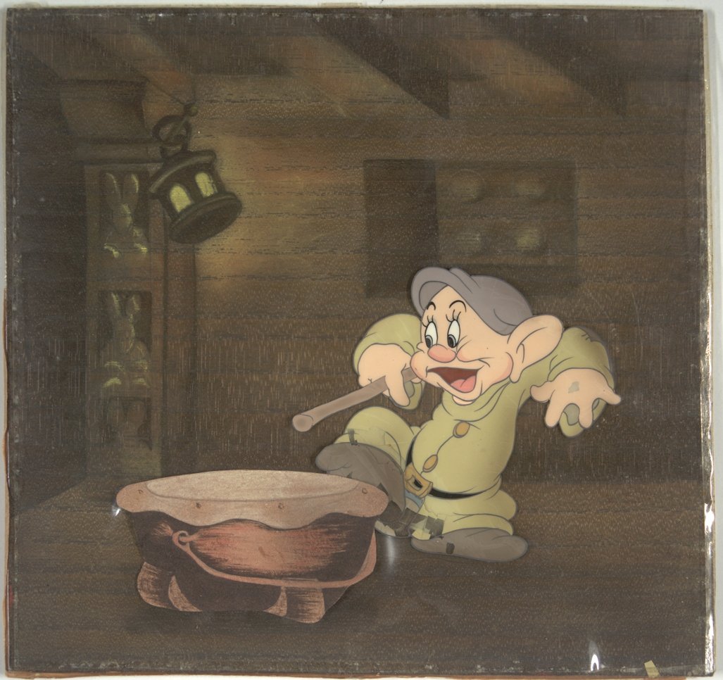 Snow White Dopey Walt Disney Productions 1937 Snow W: Snow White Dopey Walt Disney Productions 1937 Snow White and the Seven Dwarves Sold on Behalf of the University of South Florida Libraries Museum Charles Mahan Collection of Original Animation Cels De