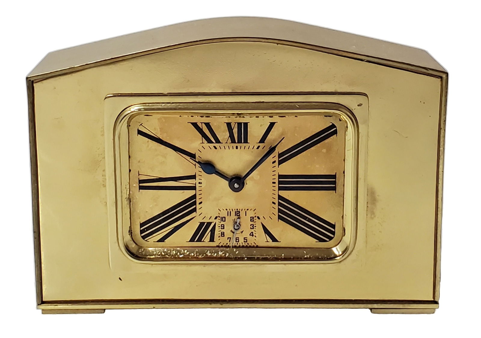 Vintage French Brass Mechanical Shelf Mantel Desk Clock to Fix (1 of 6)