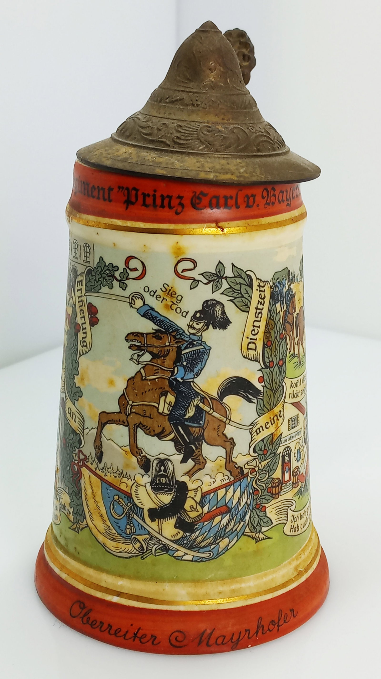 Vintage 1968 Royal London Ltd. Made Prinz Carl v. Bayern Battle Depiction Musical German Beer Stein: Title:Vintage 1968 Royal London Ltd. Made Prinz Carl v. Bayern Battle Depiction Musical German Beer Stein Description: Vintage 1968 Royal London Ltd. Made Prinz Carl v. Bayern Battle Depiction Musical