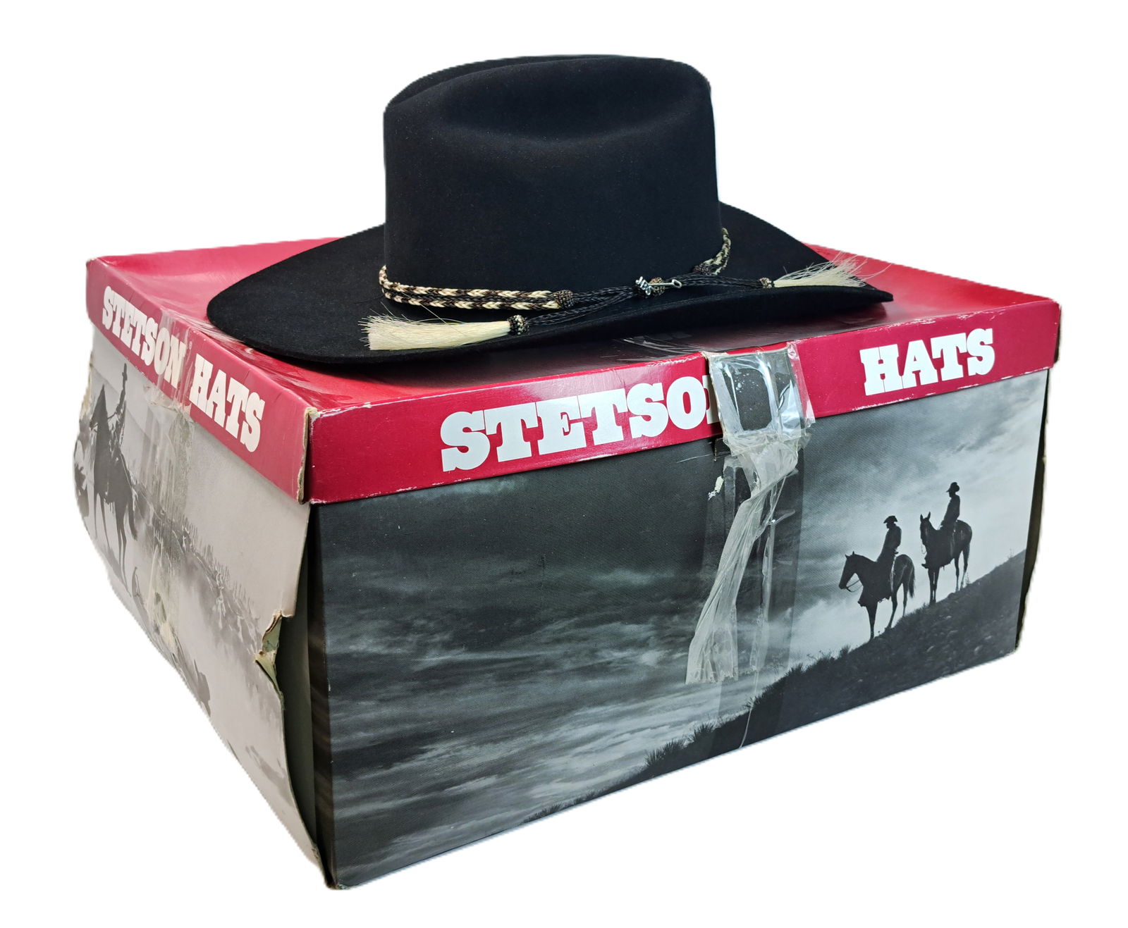 Stetson 4x Beaver Western Cowboy 7 1/4 Rancher Hat John B. Stetson Co w Box (1 of 11)