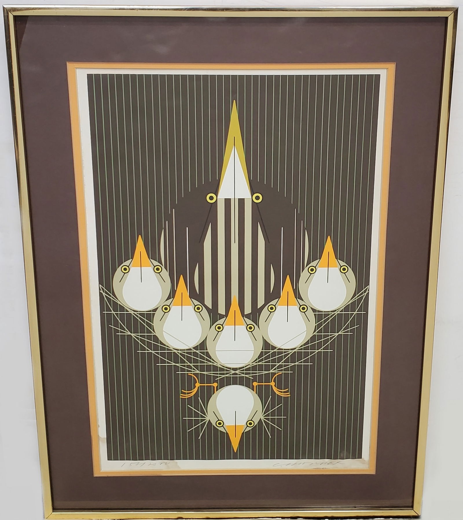 Signed Charley Charles Harper Bittern Suite Birds Chicks Serigraph to Fix ed2000 (1 of 6)