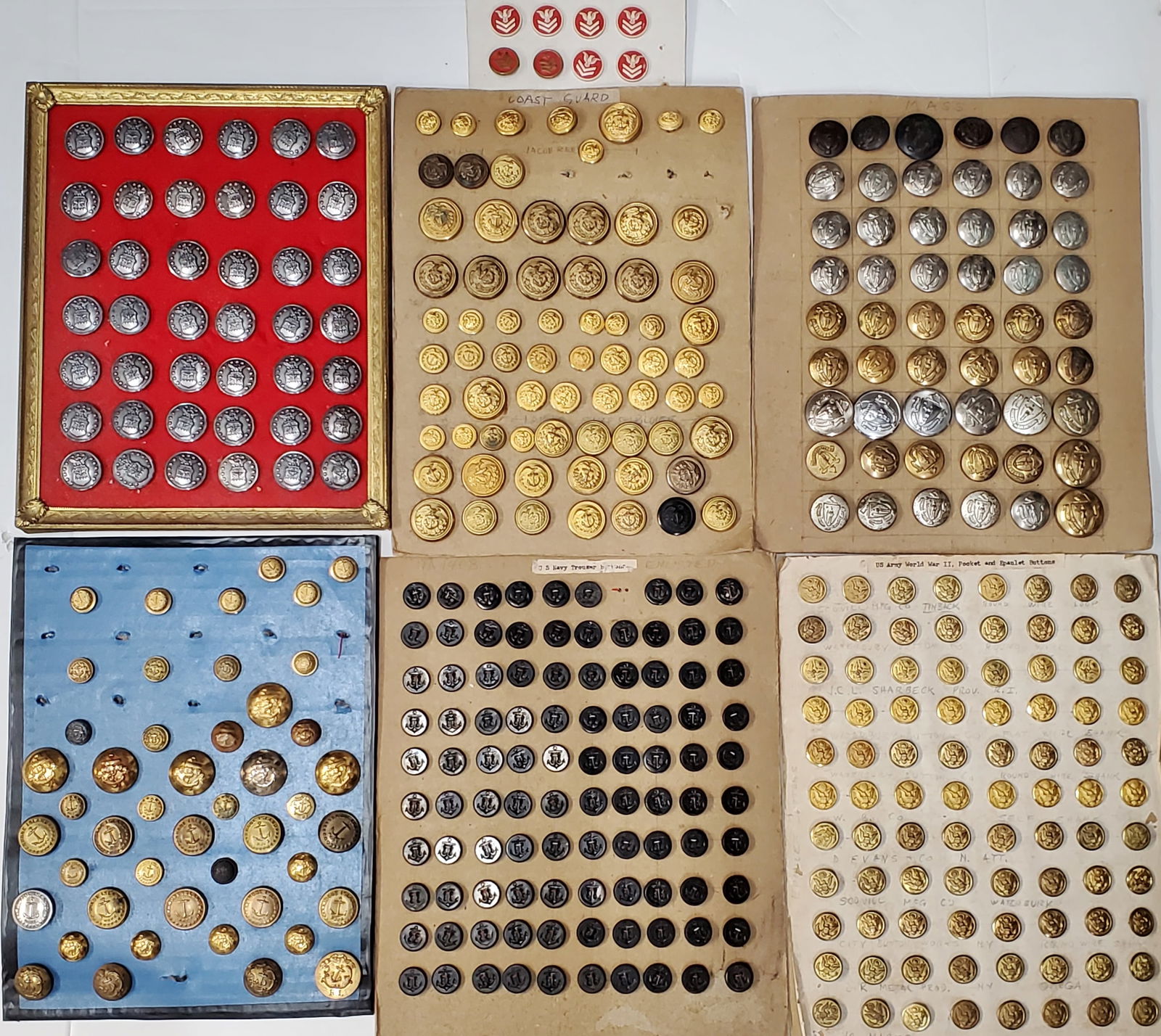 Vintage Button Lot Various Military US Navy Army Coast Guard Metal Plastic (1 of 8)