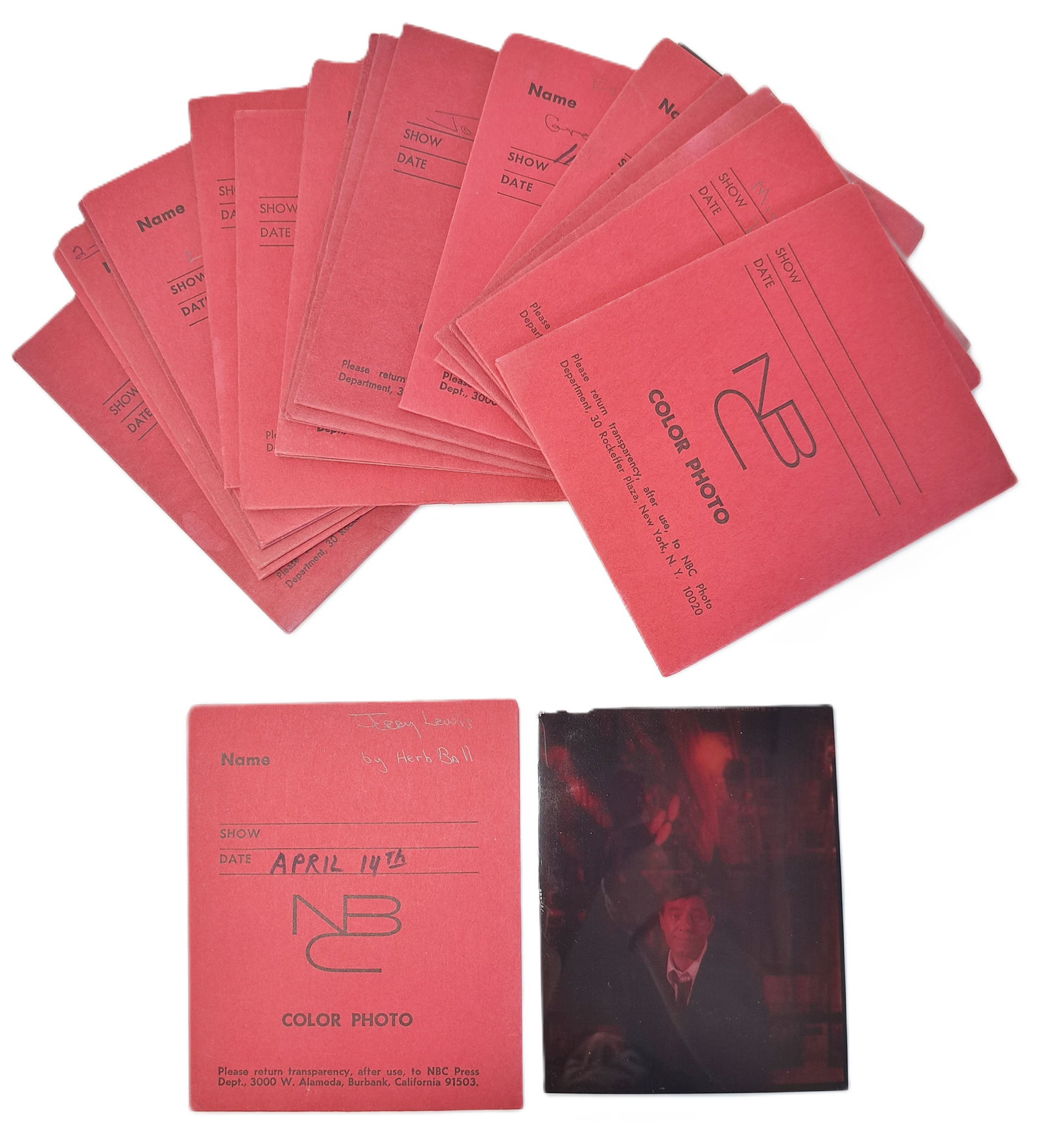 Lot Of 19 Original NBC TV Hollywood Vintage Colored Photo Publicity Transparencies Dean Martin (1 of 6)