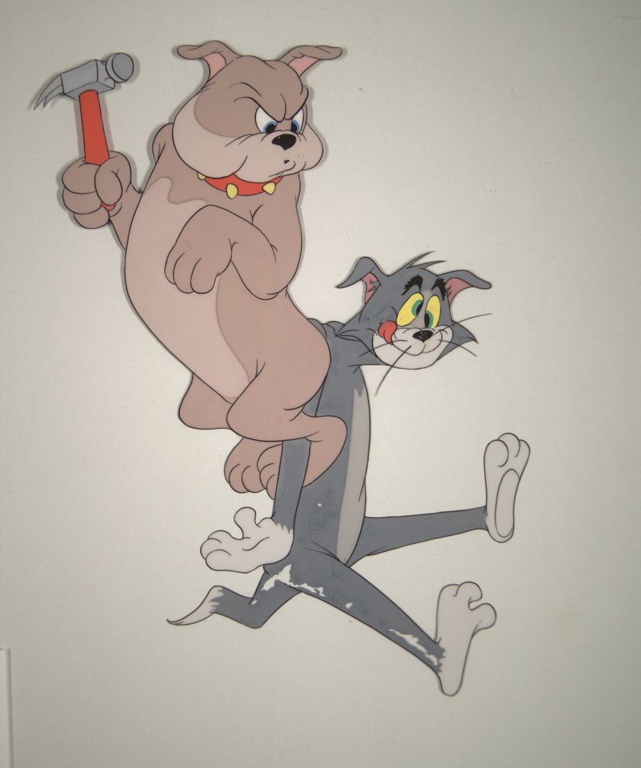 Tom and Jerry: Tom and Spike Hanna Barbera Productio: Tom and Jerry: Tom and Spike Hanna Barbera Productions circa mid to late 20th century Sold on Behalf of the University of South Florida Libraries Museum Charles Mahan Collection of Original Animation