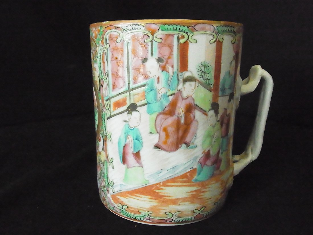 Pottery Porcelain Ceramic Famaille Rose Medallion 4 3/4: Pottery Porcelain Ceramic Famaille Rose Medallion 4 3/4” Mug Florida Gulf Coast Collection of Chinese, Japanese and Southeast Asian Pottery Porcelain Ivory Bronze Sculpture Furniture Textiles and Ot