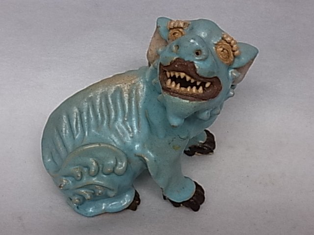 Glazed Ceramic Foo Dog Provenance Florida Gulf Coa: Description: Glazed Ceramic Foo Dog. Provenance Florida Gulf Coast Collection of Chinese Japanese and Southeast Asian Pottery Porcelain Ivory Bronze Sculpture Furniture Textiles and Other Media Formed
