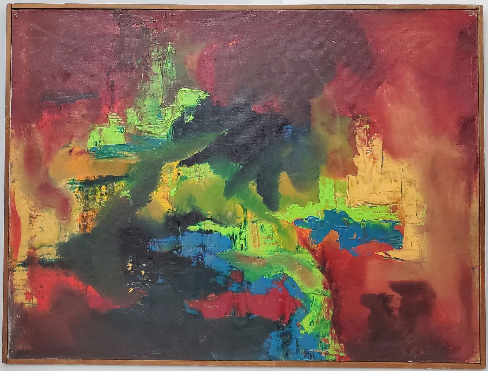 Mystery Find Hans Hoffman School Abstract Expressionist Vintage MCM New York Provincetown School Oil: Described By:Michelle 2024X Title:Mystery Find Hans Hoffman School Abstract Expressionist Vintage MCM New York Provincetown School Oil Painting Description: Mystery Find Hans Hoffman School Abstract E