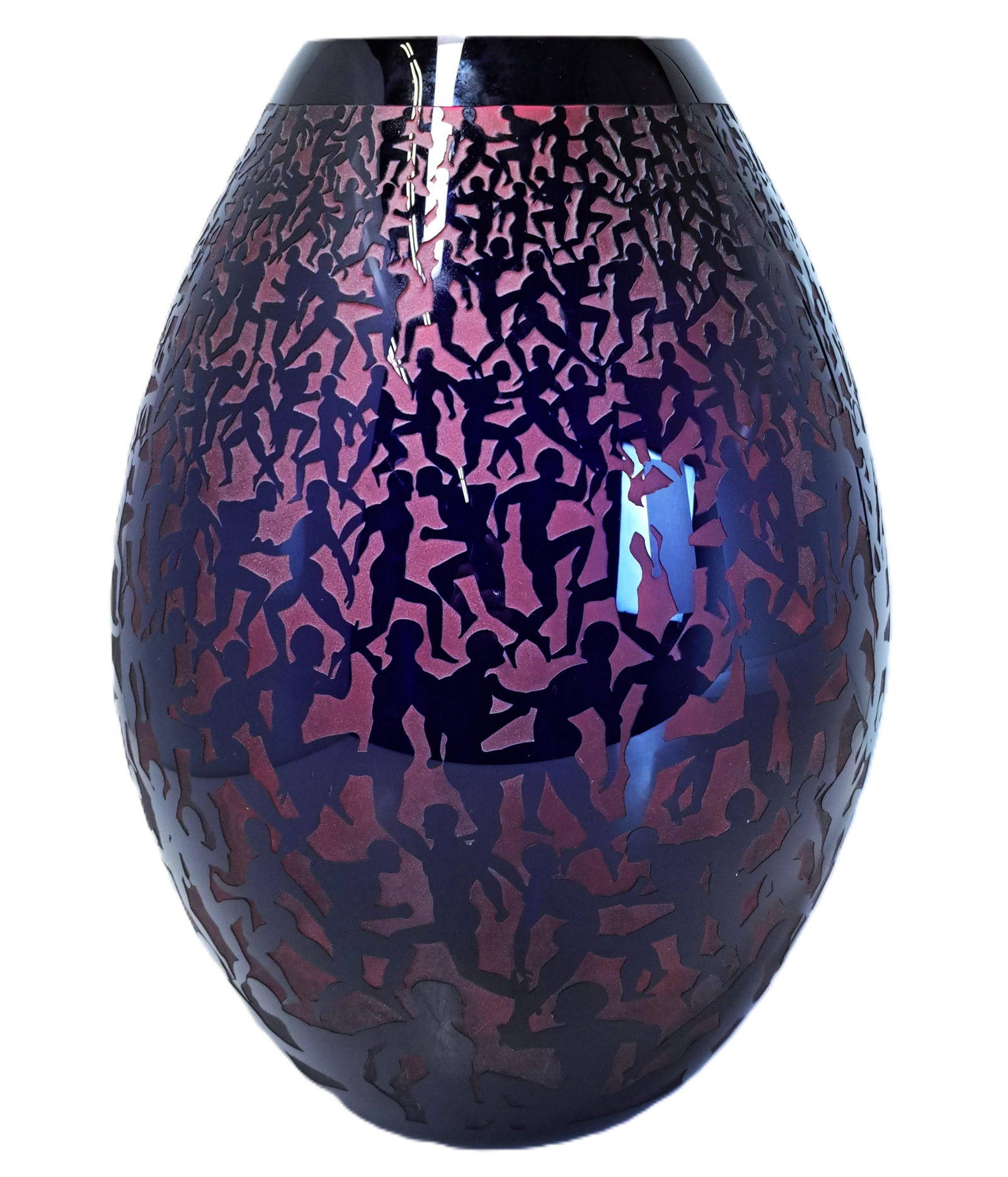 Original Duncan McClellan Metamorphosis Signed Blue Purple Studio Art Glass Vase: Described by: Ayanna CNX 0110 0259 Title: Original Duncan McClellan Metamorphosis Signed Blue Purple Studio Art Glass Vase Description: Original Duncan McClellan Metamorphosis Signed Blue Pur