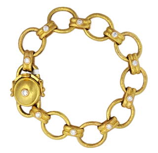 Elizabeth Locke 19k Gold Rimini Fine Diamond Hammered Ladies Bracelet w Tags: Described & Photographed By: AF HFA DT61982 NREDD Title: Elizabeth Locke 19k Gold Rimini Fine Diamond Hammered Ladies Bracelet w Tags Description:Elizabeth Locke 19k Gold Rimini Fine Diamond Hammered