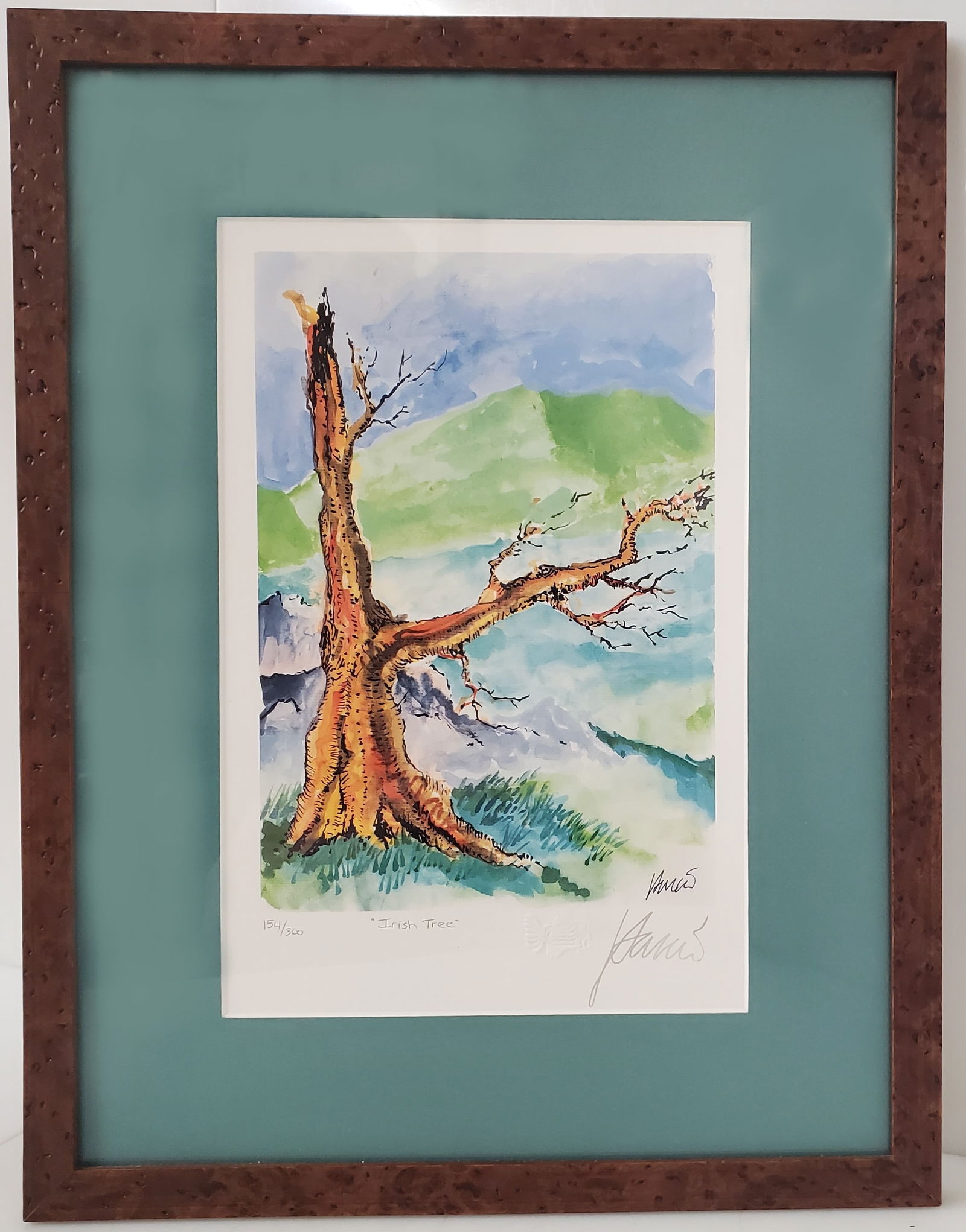 Grateful Deads Jerry Garcia Offset Lithograph Print Irish Tree w COA (1 of 8)