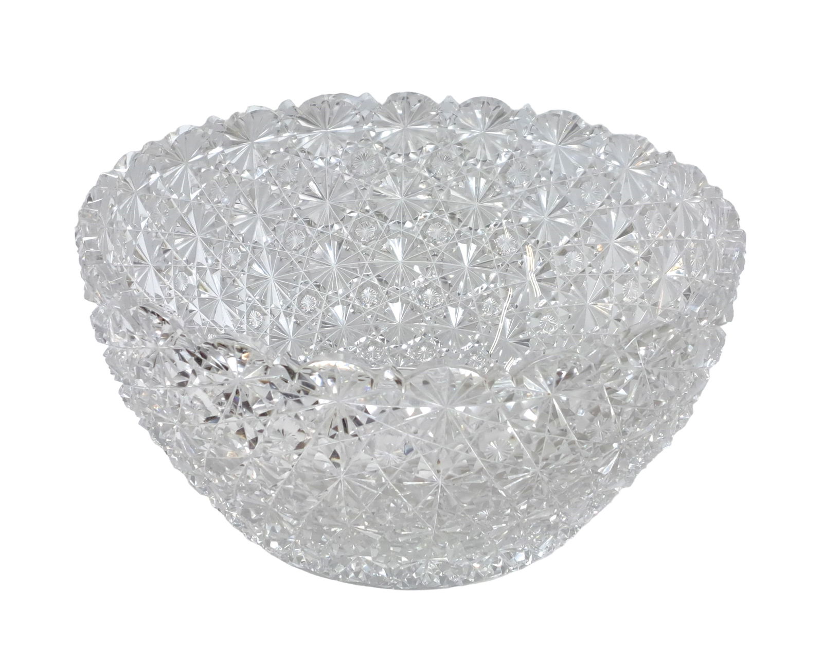 Large ABP Fine Cut Crystal Glass Russian Pattern Bowl (1 of 9)