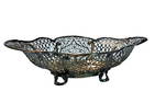 Extra Large Howard & Co NY Pierced Sterling Silver Antique Fruit Bowl Basket