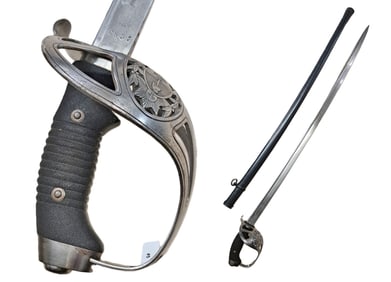 Model 1898 Sable De Cabia Argentina Military Cowboy Sword Signed & Numbered w/ Scabbard