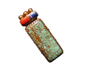 LoLoma Large Pendant 14K Gold Balls Silver Hopi Nevada Charles LoLoma