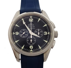 Omega Seamaster Aqua Terra Railmaster Automatic Chronograph Chronometer Mens Watch Papers Box