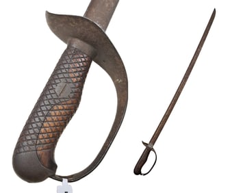 Old Long Curved Saber Antique Sword