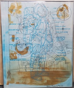 Large Robert Rauschenberg Signed Trust Zone 1969 Ltd Ed65 Offset Lithograph Blind Stamps Ex Margo Le