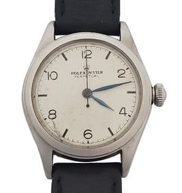 Rolex Rare Boys Size 4846 Steel Bubbleback Oyster Perpetual Vintage Wrist Watch