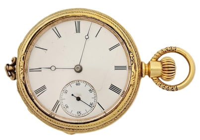 Rare Patek Philippe 18K Antique Hunter Small-Size Pocket Watch For Harry R Smith Cincinnati Ohio